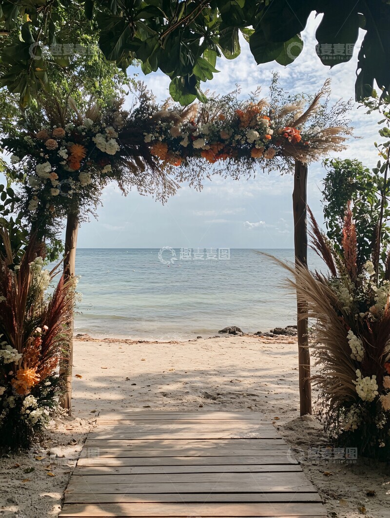高清大图下载【趣麦麦图】热带婚礼装饰海洋
