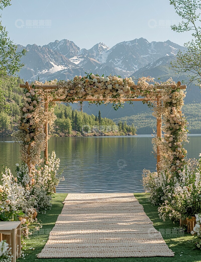 高清大图下载【趣麦麦图】雪山背景的婚帐2