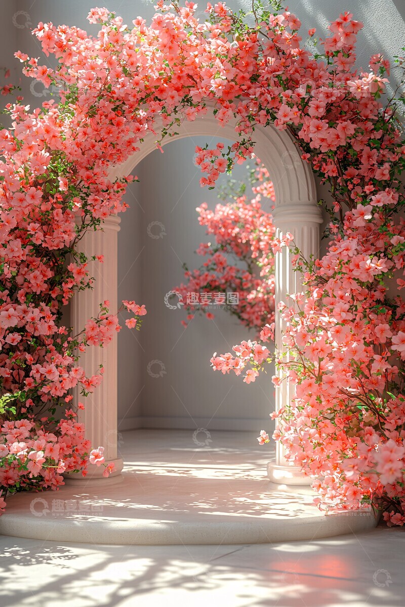 高清大图下载【趣麦麦图】花拱平台花拱平台卡通1