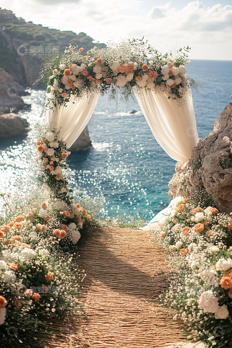 高清大图下载【趣麦麦图】海草编织婚礼祭坛