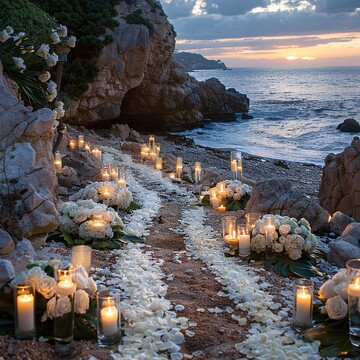 玫瑰花瓣烛光小路2