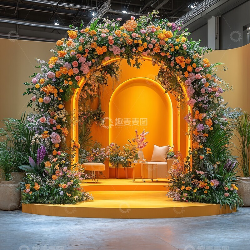 高清大图下载【趣麦麦图】花拱邀请展台2