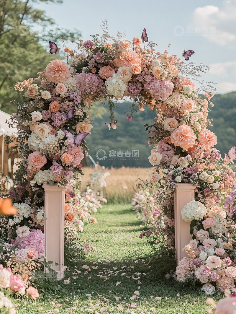 高清大图下载【趣麦麦图】蝴蝶花海入口1