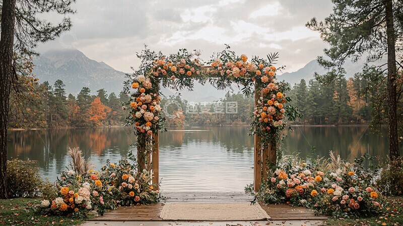 高清大图下载【趣麦麦图】婚礼拱门背景1