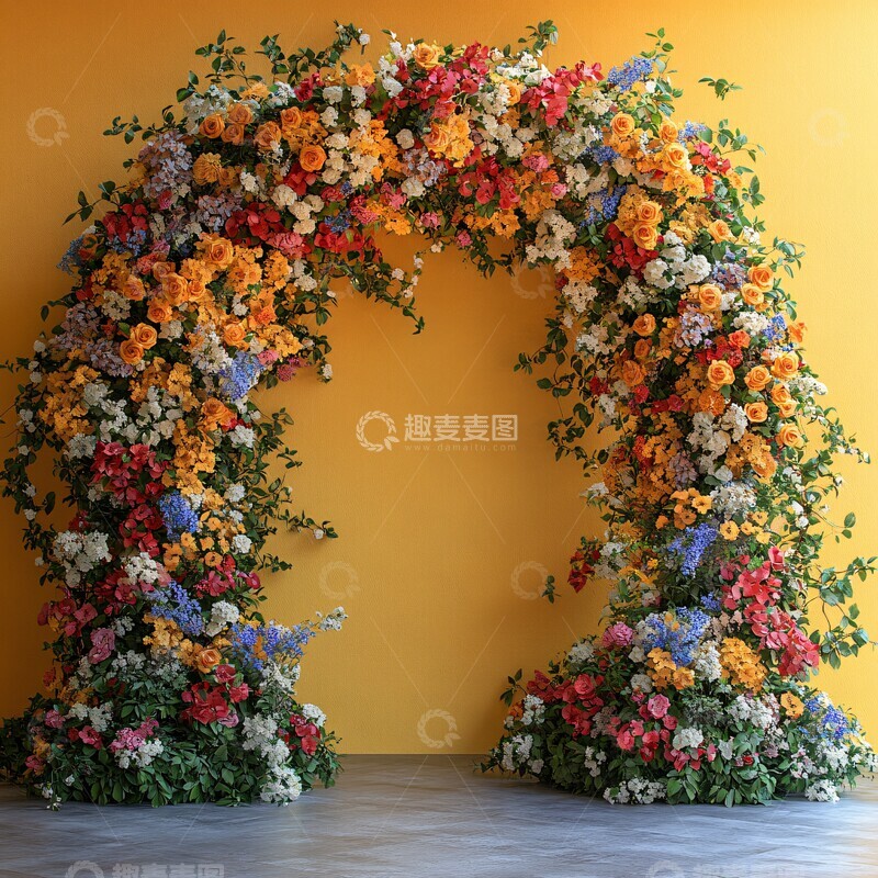 高清大图下载【趣麦麦图】花拱邀请展台