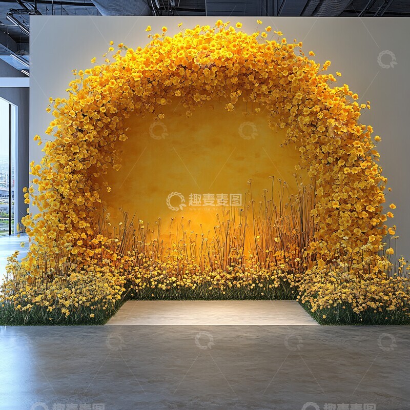 高清大图下载【趣麦麦图】花拱邀请展台1
