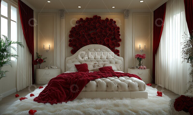 高清大图下载【趣麦麦图】红白情人节空间