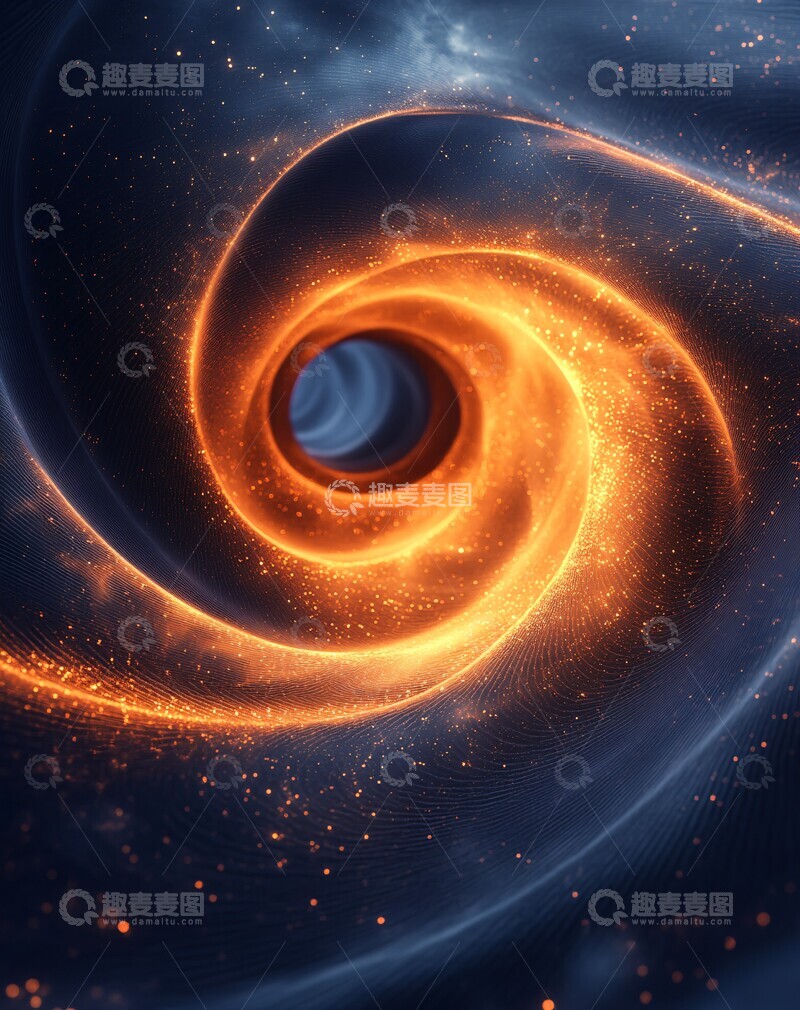 高清大图下载【趣麦麦图】深蓝漩涡隧道1