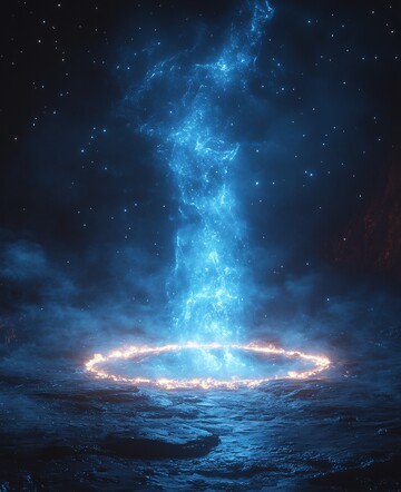 星环夜空数字浮动1