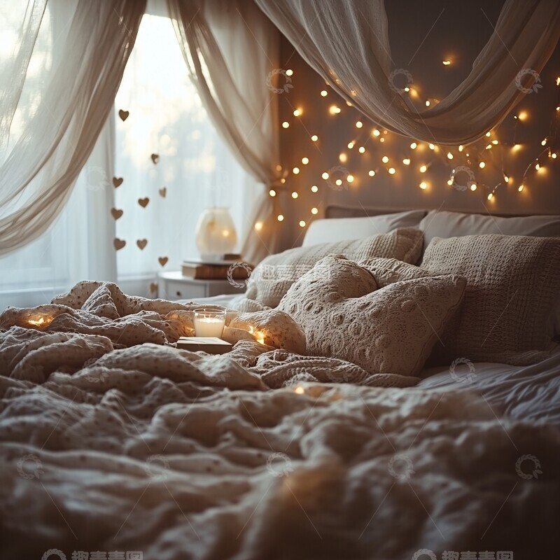 高清大图下载【趣麦麦图】丝滑床品浪漫之夜2