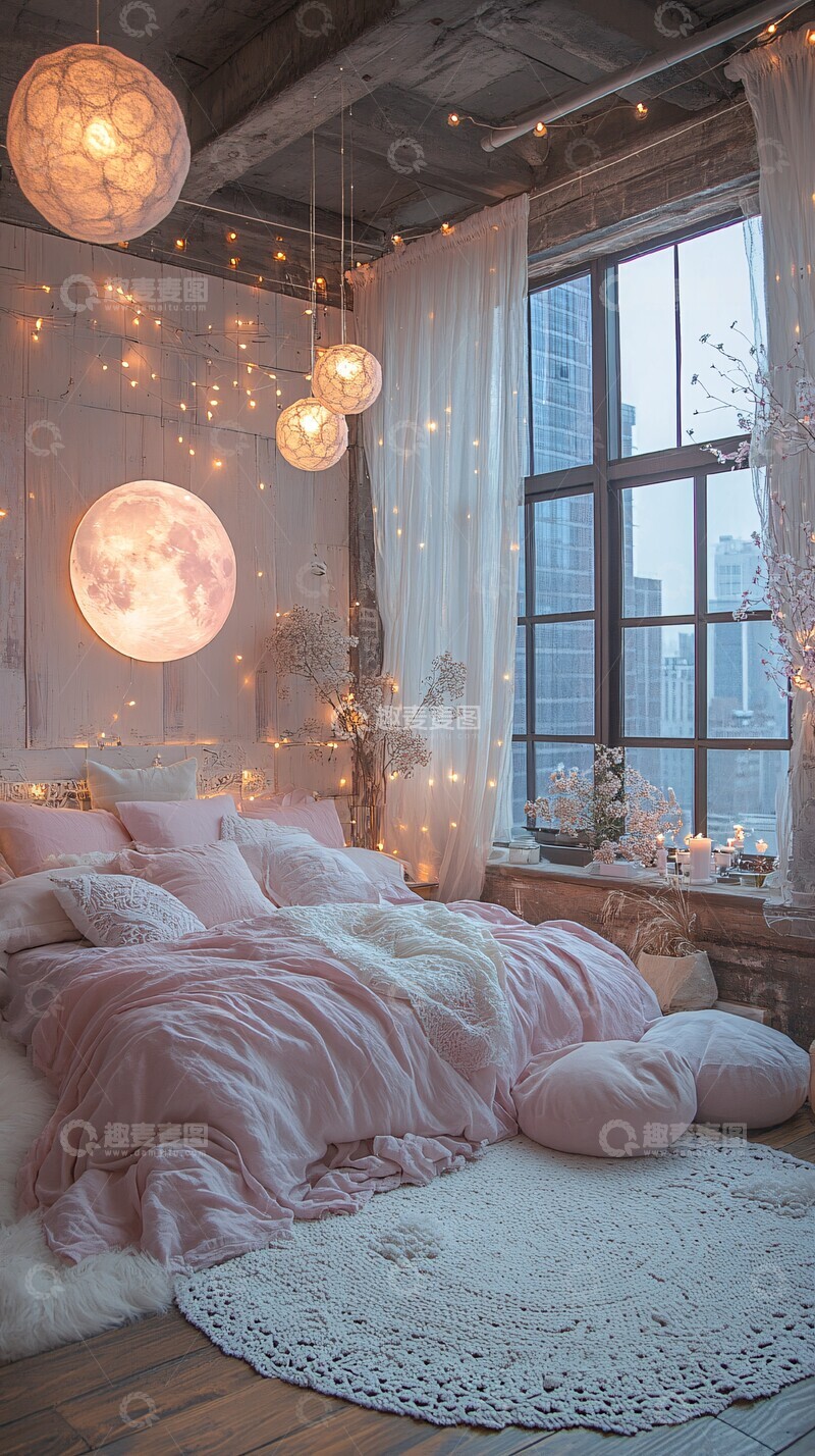 高清大图下载【趣麦麦图】月光卧室童话装饰1