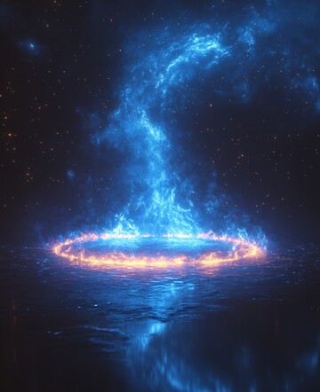 星环夜空数字浮动