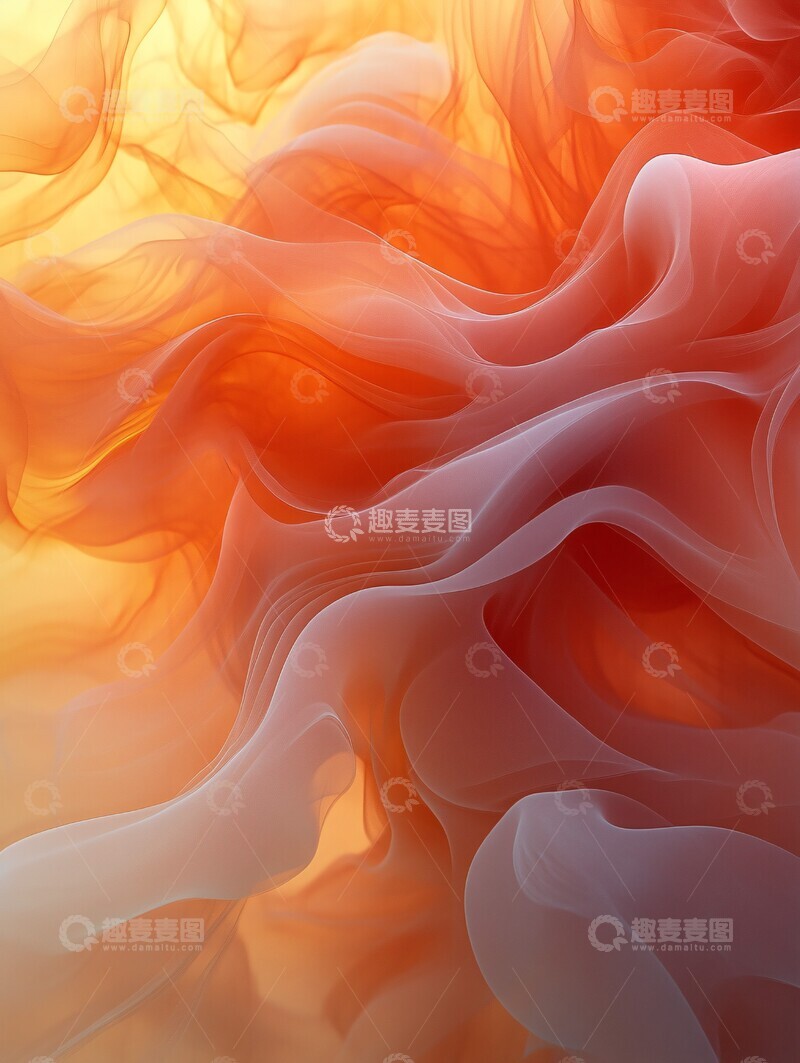 高清大图下载【趣麦麦图】橙黄烟雾曲线