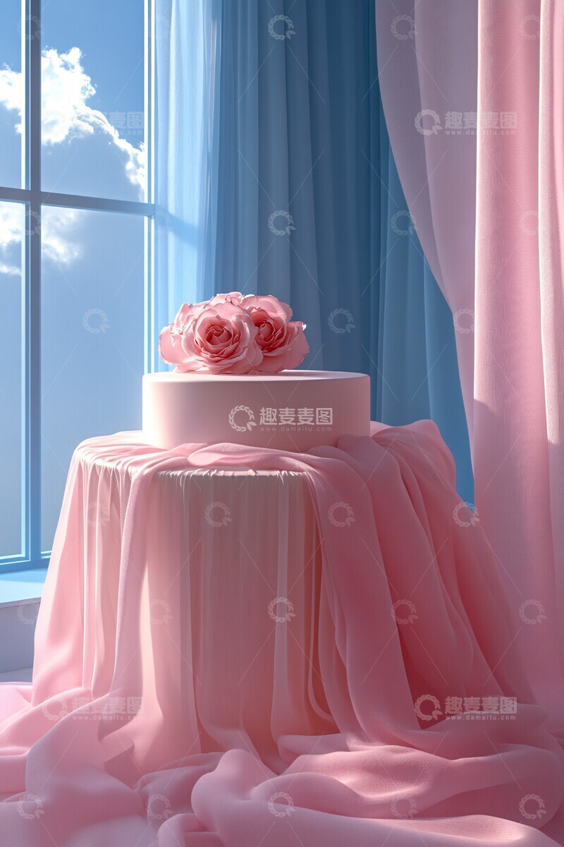 高清大图下载【趣麦麦图】粉色渐变桌面3