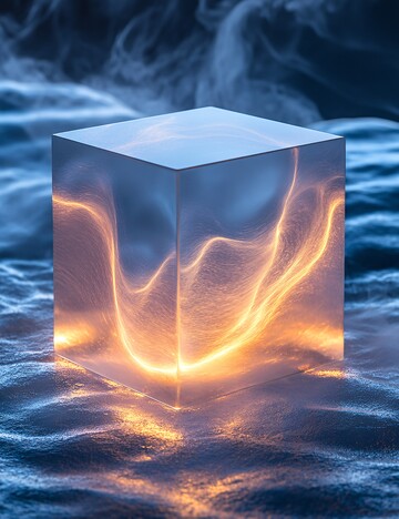 蓝色光波方形盒1