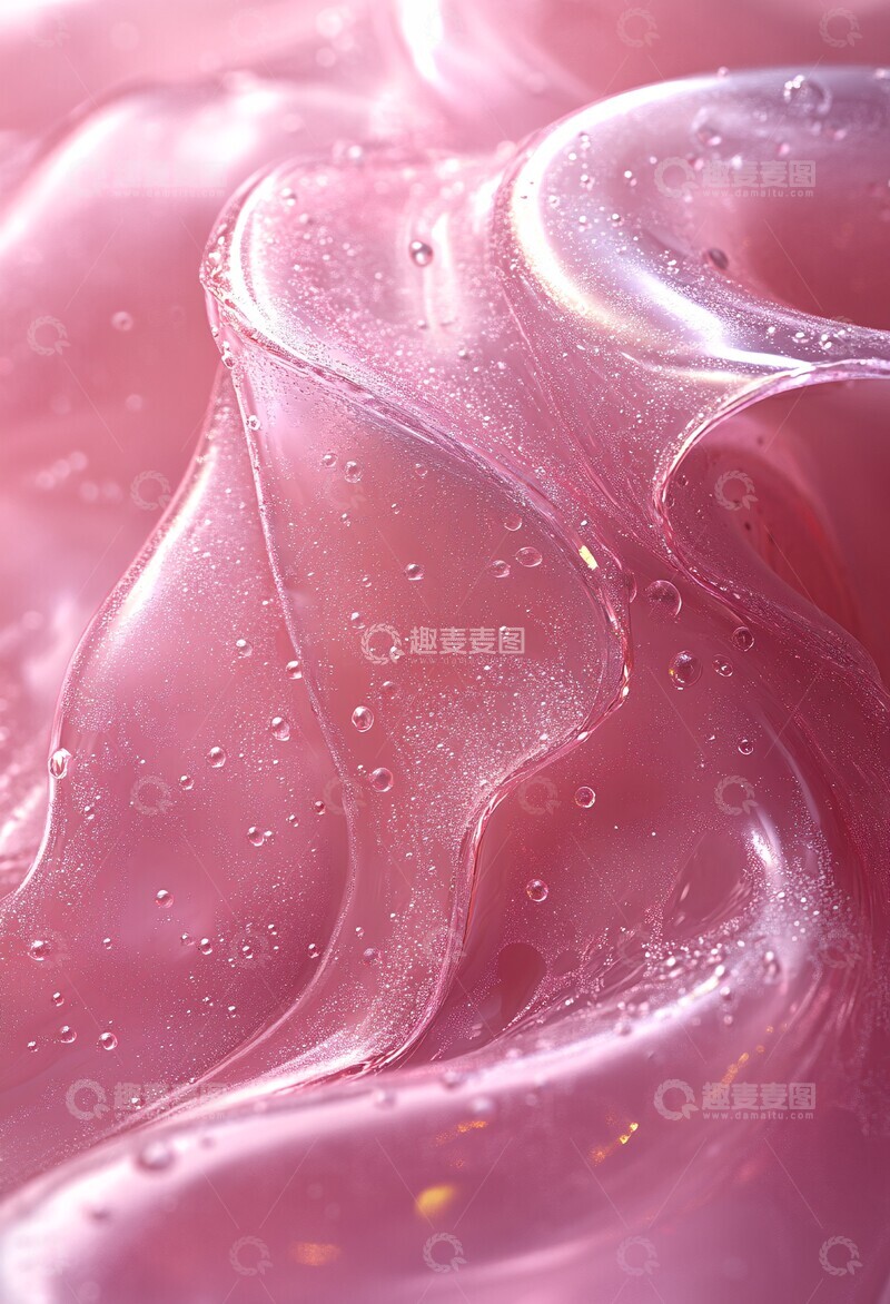 高清大图下载【趣麦麦图】粉色柔和曲线背景