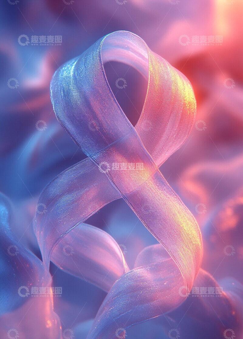 高清大图下载【趣麦麦图】玻璃丝带飘浮