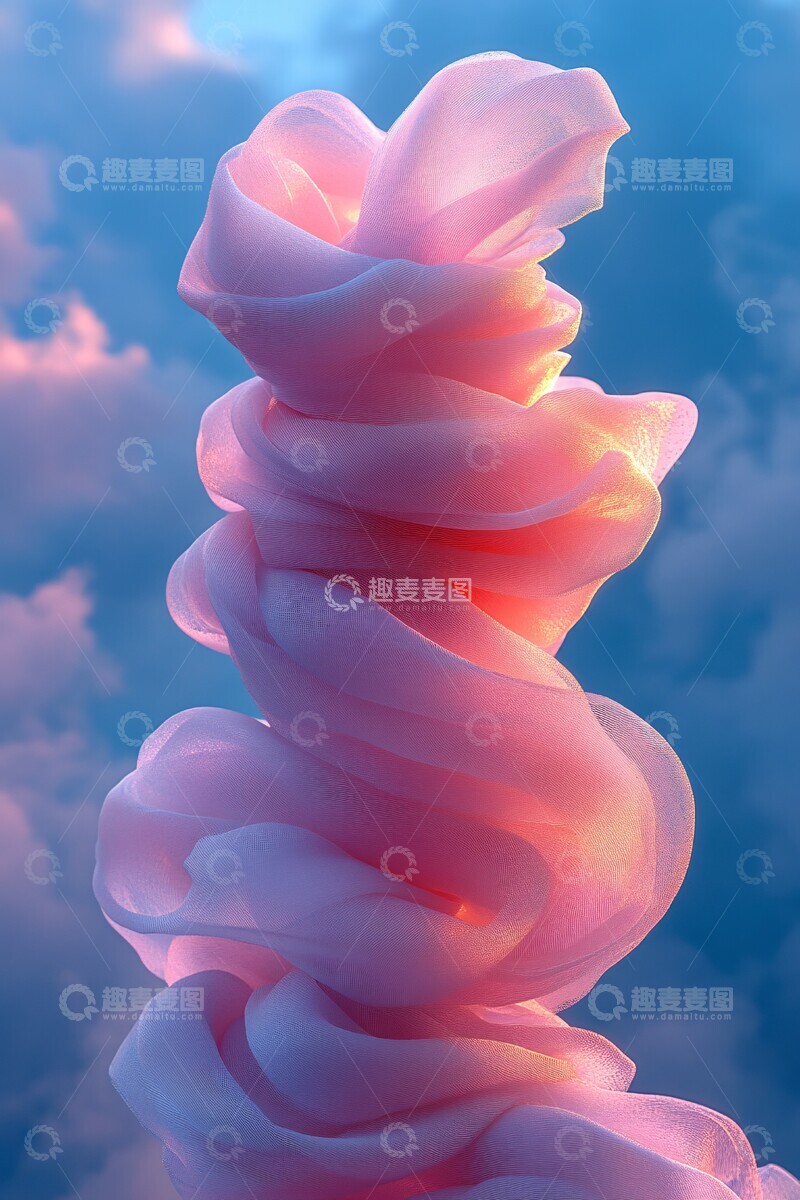 高清大图下载【趣麦麦图】粉色渐变桌面5