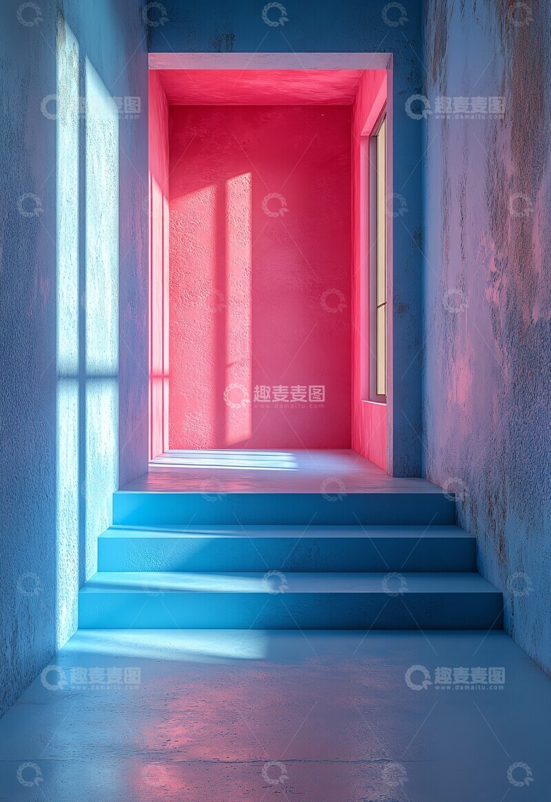 高清大图下载【趣麦麦图】粉色几何摊位2