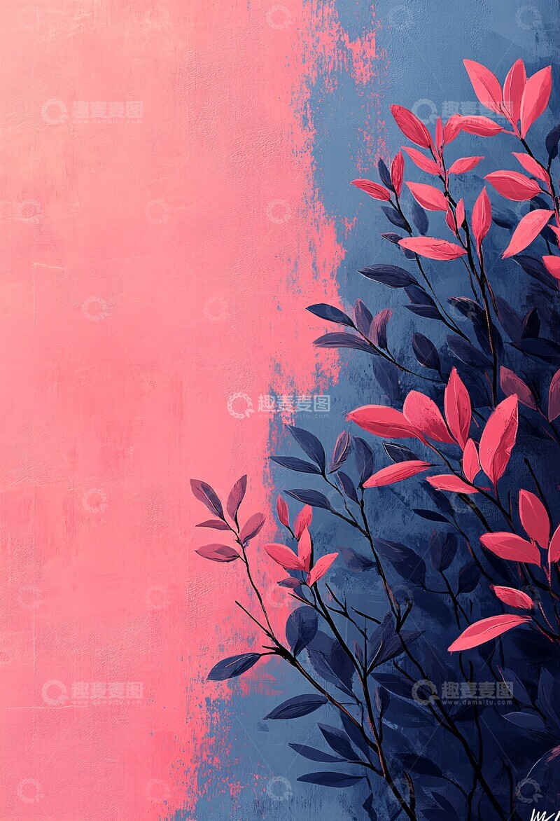 高清大图下载【趣麦麦图】浅蓝粉色彩图