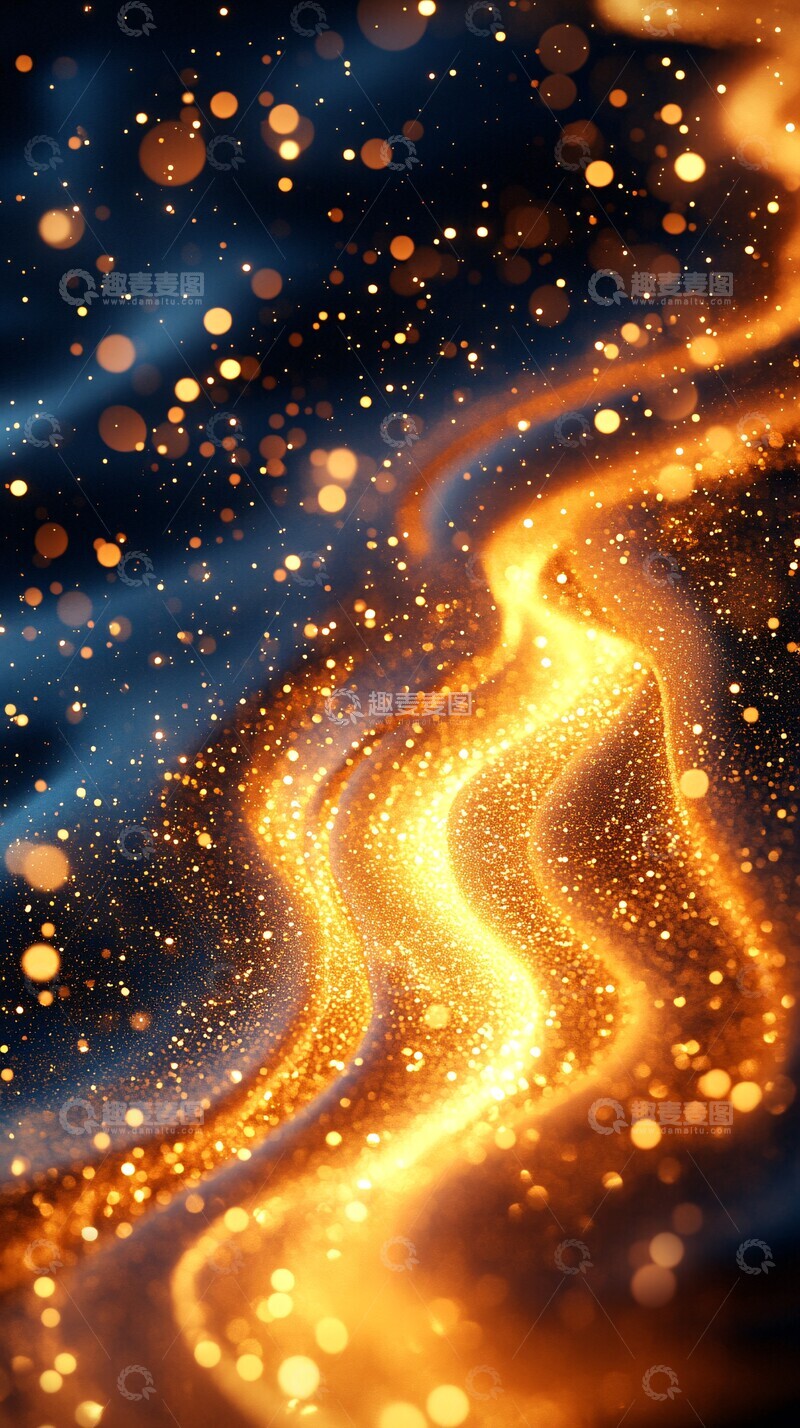 高清大图下载【趣麦麦图】黄金流动液体1