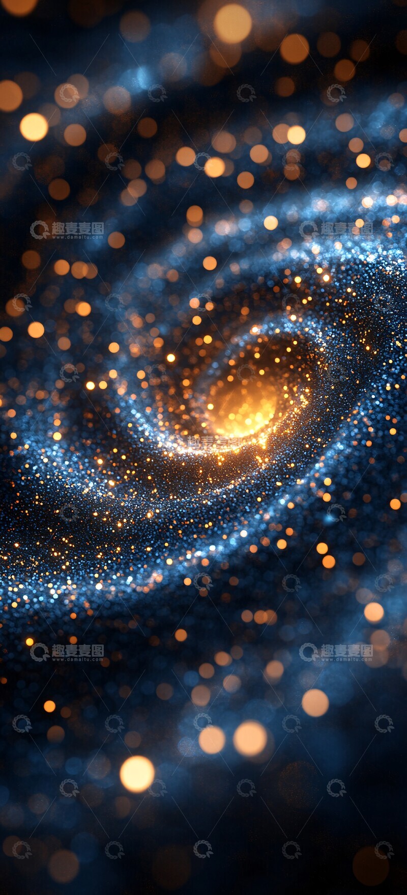 高清大图下载【趣麦麦图】金蓝光环地球图2