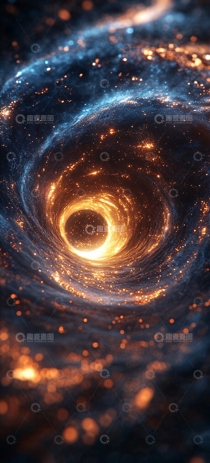 高清大图下载【趣麦麦图】金蓝光环地球图1