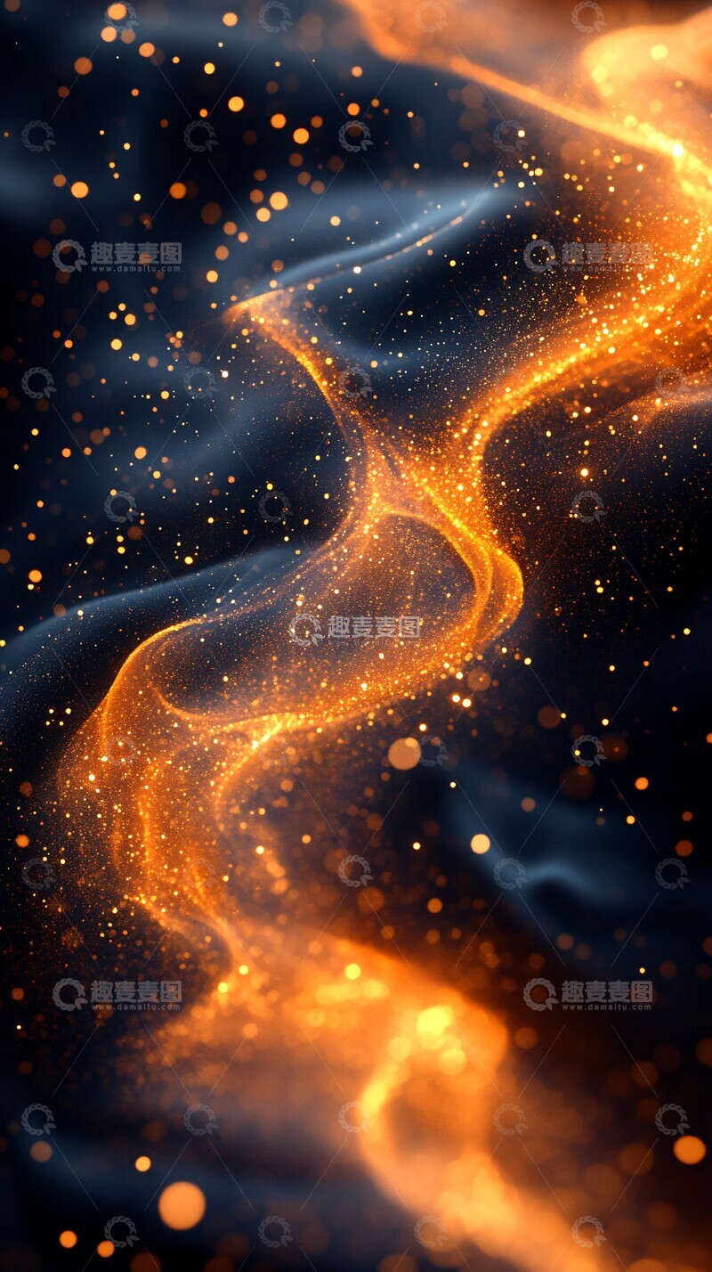 高清大图下载【趣麦麦图】黄金流动液体2