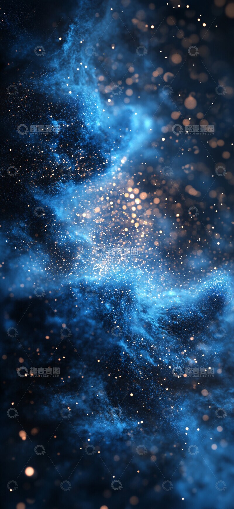 高清大图下载【趣麦麦图】黑蓝闪烁粒子