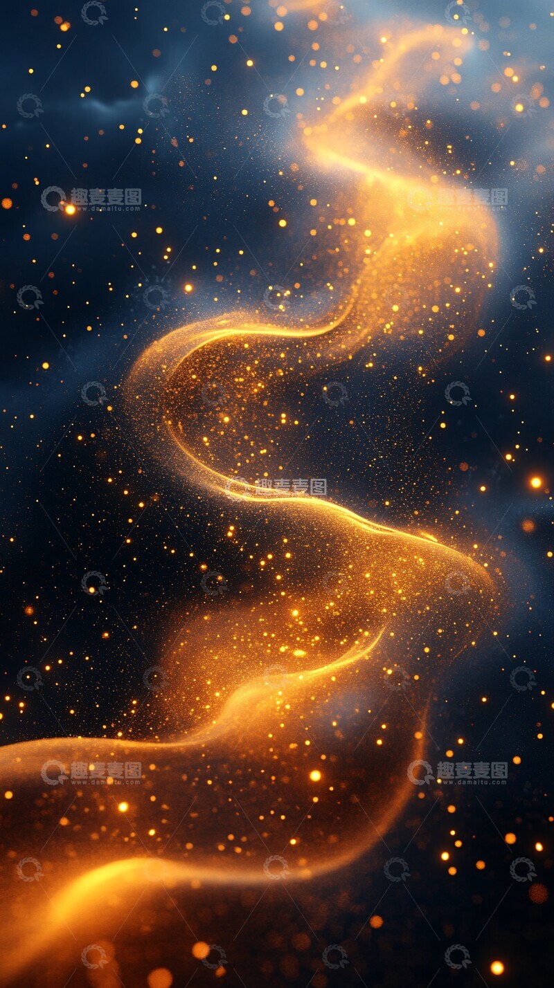 高清大图下载【趣麦麦图】黄金流动液体