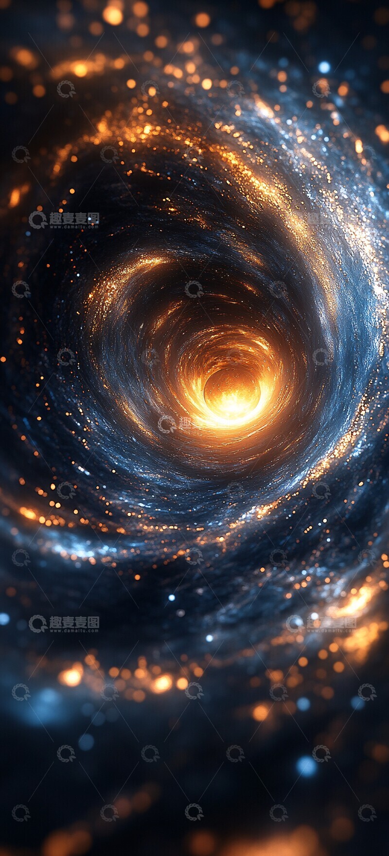 高清大图下载【趣麦麦图】金蓝光环地球图