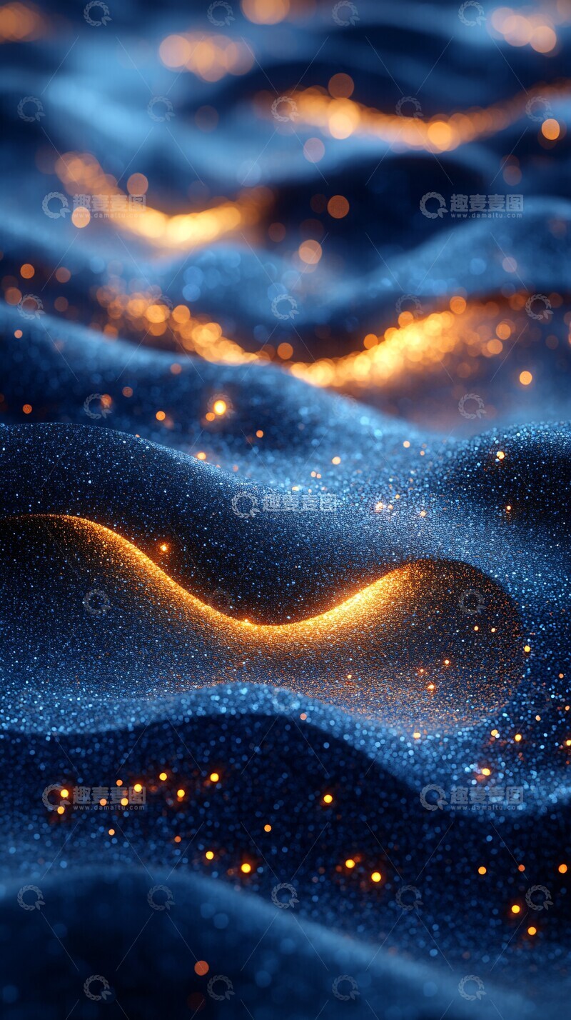 高清大图下载【趣麦麦图】蓝沙丘金线纹1
