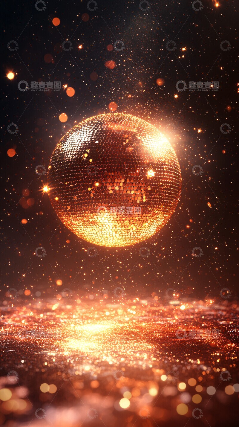 高清大图下载【趣麦麦图】黄金时光派对背景