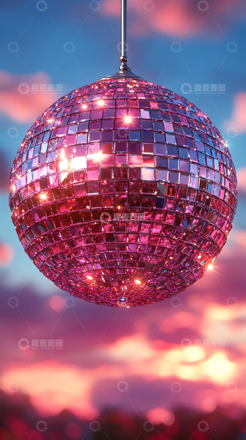 高清大图下载【趣麦麦图】粉晶色钻石球2