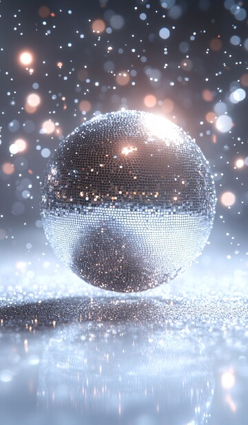 银色迪斯科球背景1