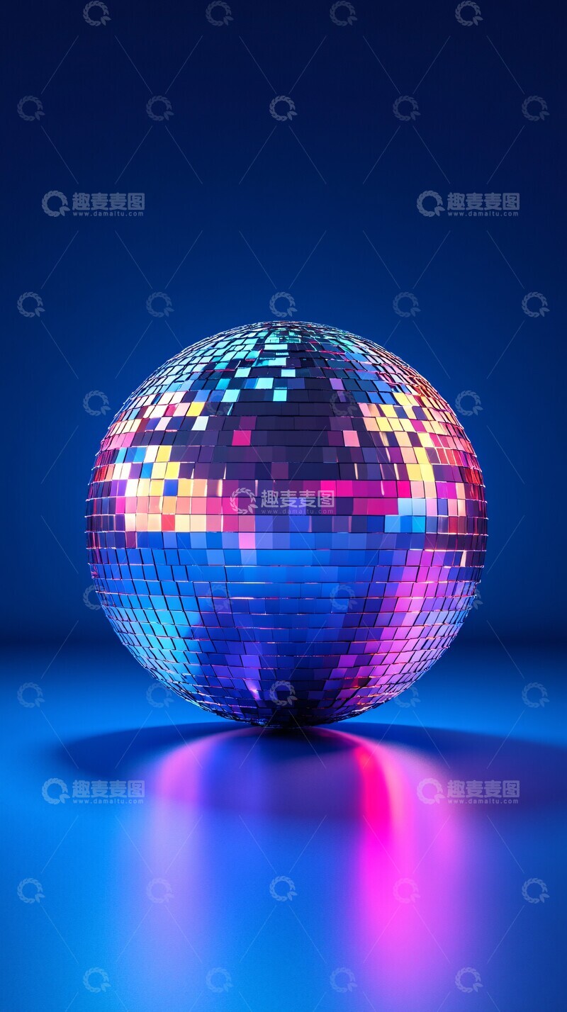 高清大图下载【趣麦麦图】闪亮多边舞球1