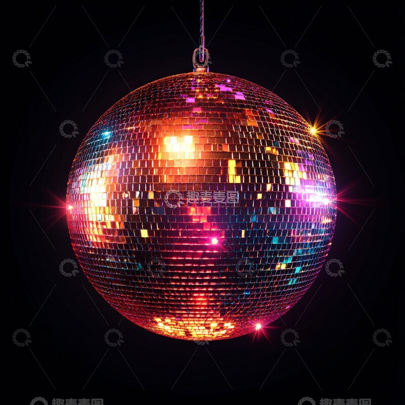高清大图下载【趣麦麦图】闪耀迪斯科球