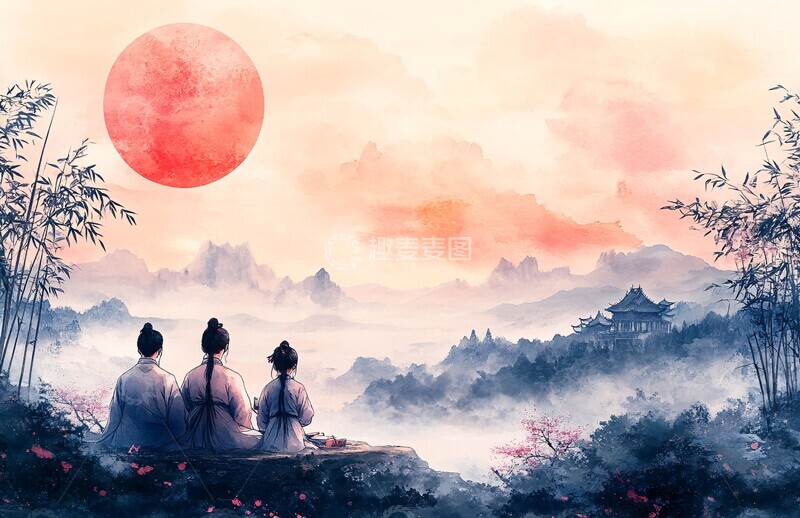 竹林下读书写字2