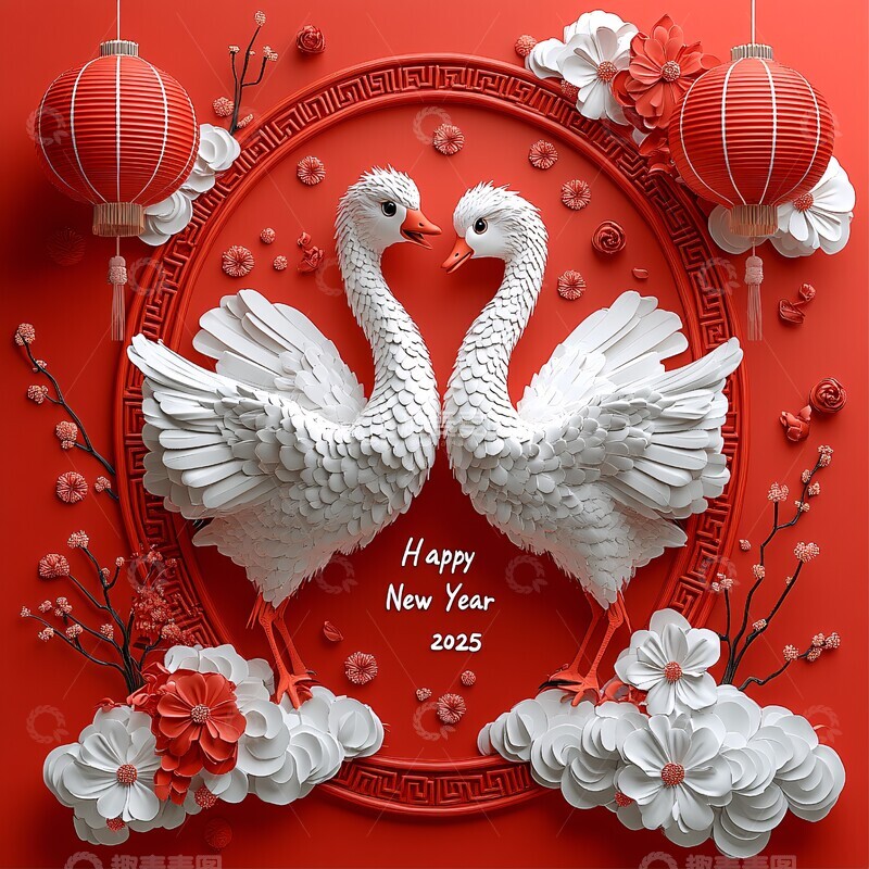 高清大图下载【趣麦麦图】蛇年春节儿童相框1