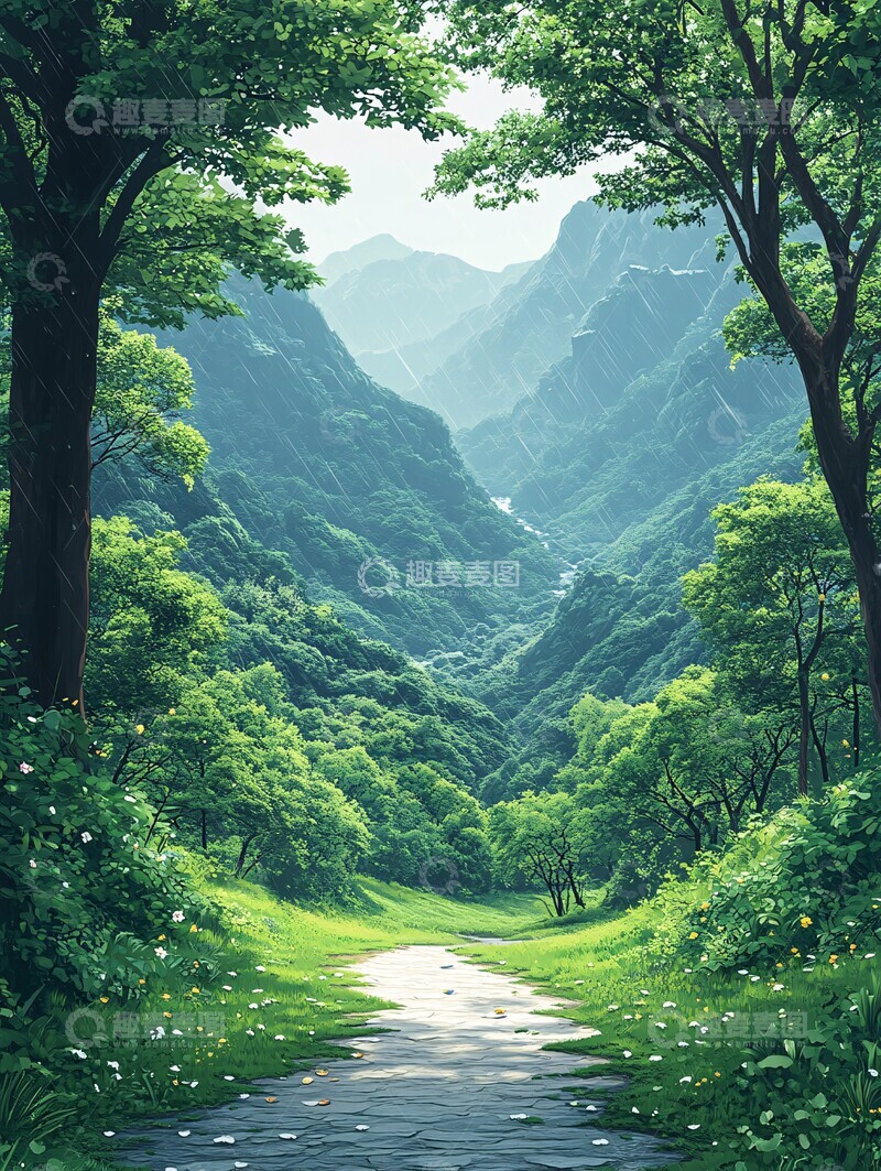 高清大图下载【趣麦麦图】春雨东风景物复苏2