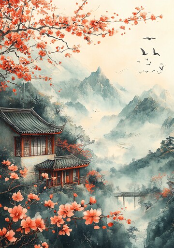 燕飞山河春意浓