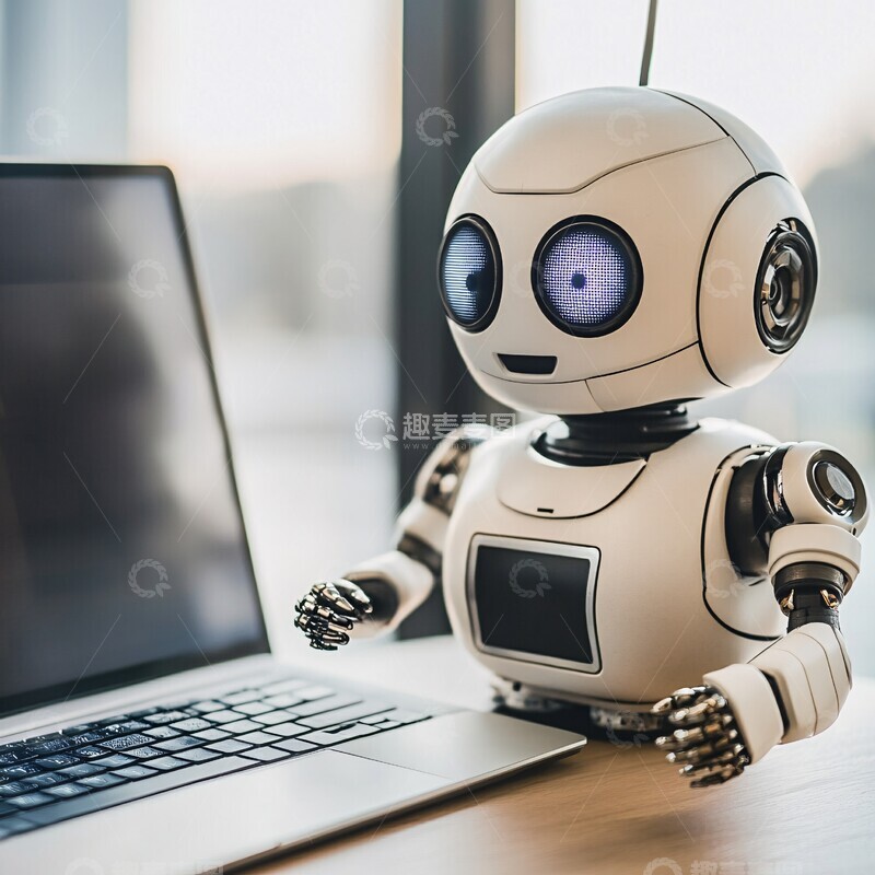 高清大图下载【趣麦麦图】银行聊天机器人