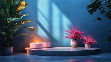 圆形展示架照明