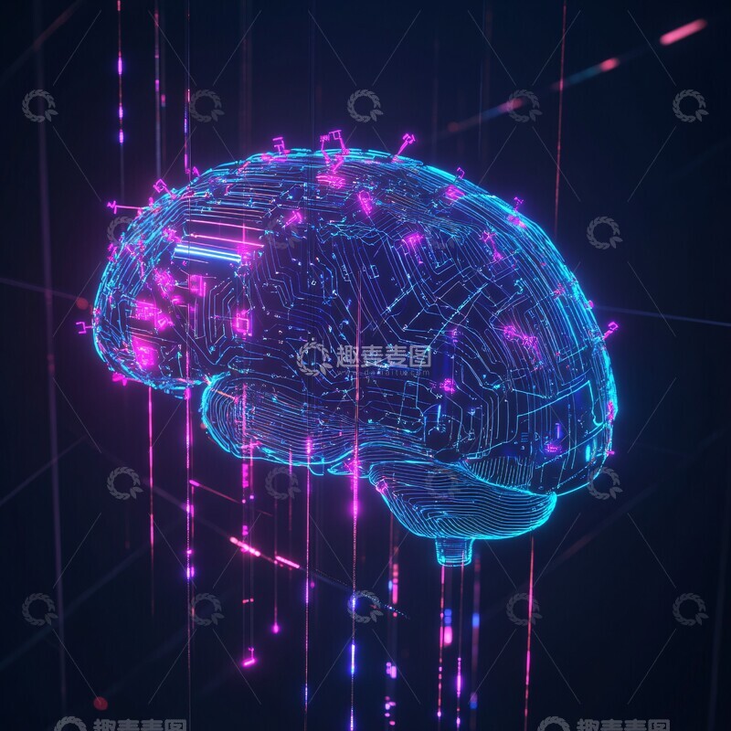 高清大图下载【趣麦麦图】未来神经链接1