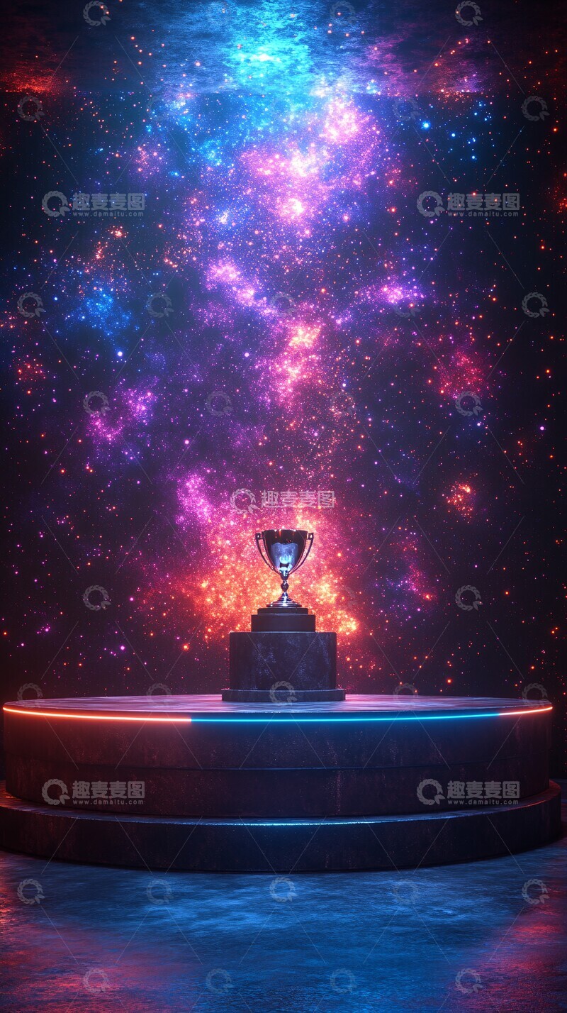 高清大图下载【趣麦麦图】圆形演讲舞台背景1