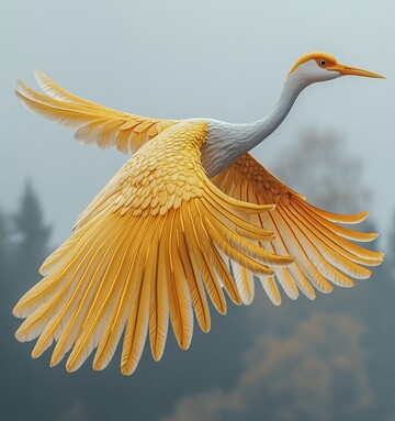 黄鹤飞翔图黄鹤飞翔白色1