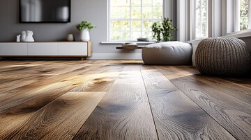 波纹橡木地板与白柜1