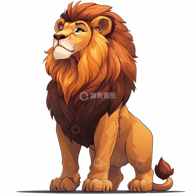 高清大图下载【趣麦麦图】狮子侧面站立图1