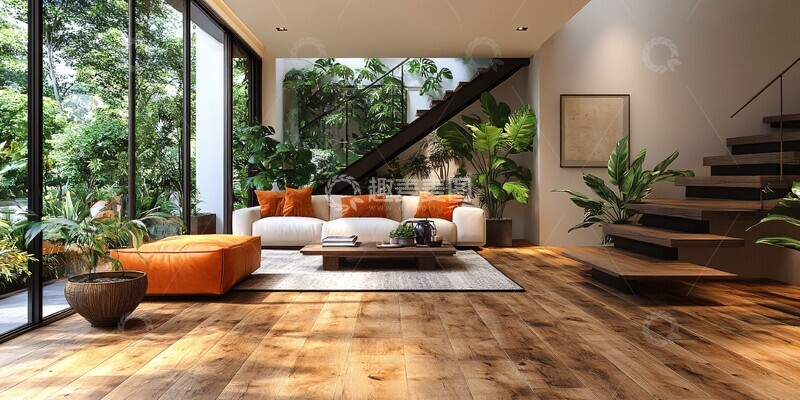 高清大图下载【趣麦麦图】木地板与明亮客厅2