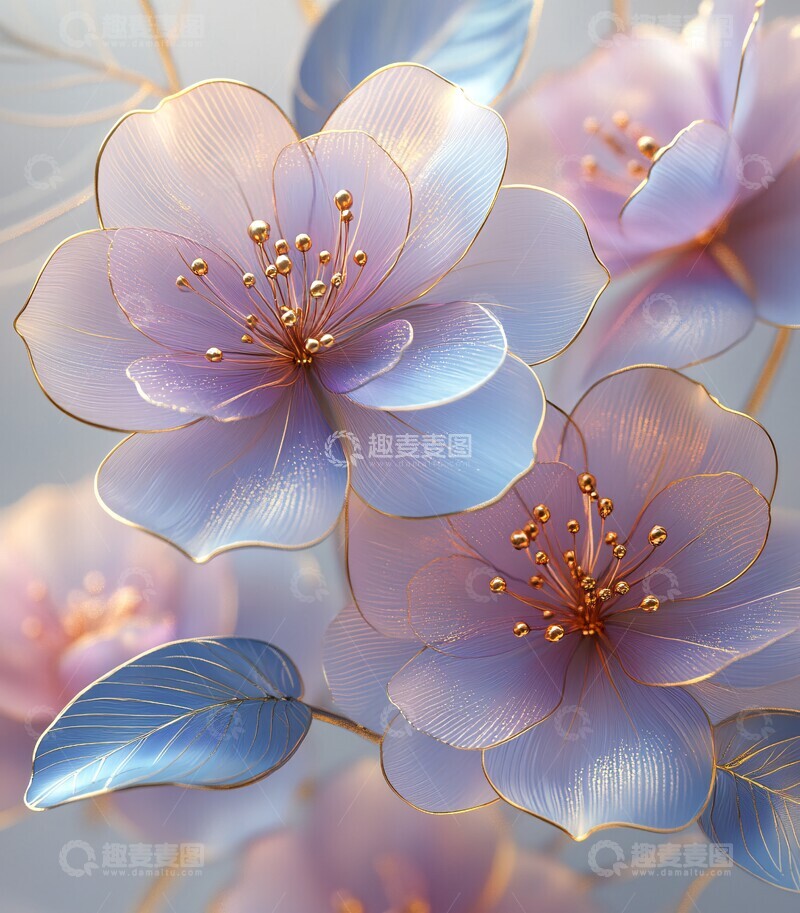 高清大图下载【趣麦麦图】紫金花簇叶紫金花簇叶片2